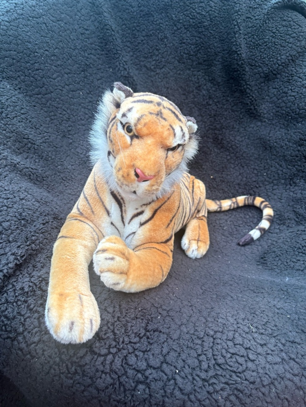 Softoys Realistic Tiger Plush 32-Inch Large Stuffed Animal Toy Big Cat